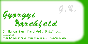 gyorgyi marchfeld business card
